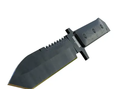 Hardcore Hardware D2 Knife Low-poly 3D model