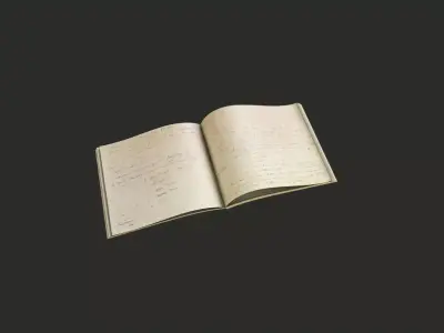 Antique Manuscript Low-poly 3D model
