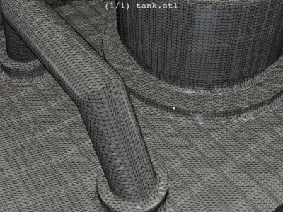 sci fi electronic tank 3D print model