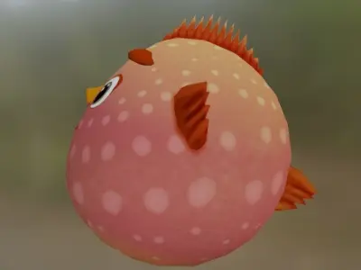 fish lowpoly for game  Low-poly 3D model