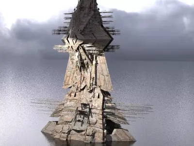 Ancient Shaman Temples Tower  3D model