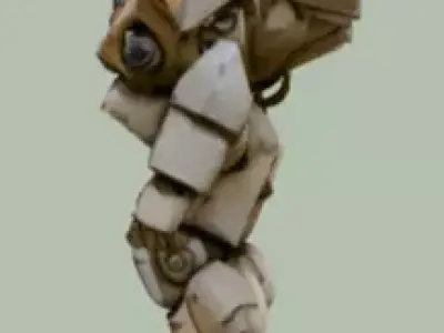 Bipedal Assault Mech Low-poly 3D model