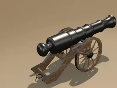cannon 3D model 4