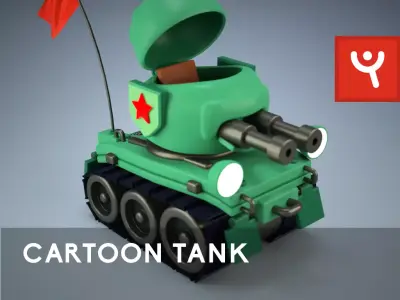 Tank - Cartoon Toy 3D model