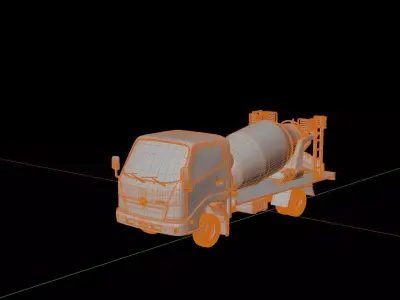 Hino Dutro Concrete Mixer 3D model