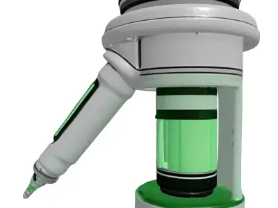 Futuristic Syringe Vial Charger 3D model