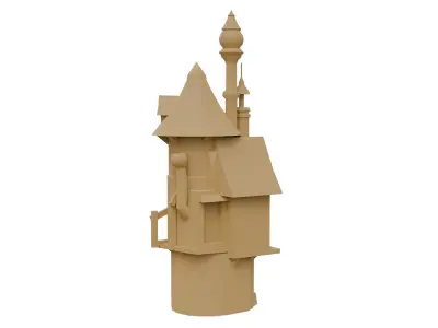 House stylized basemesh cartoon lowpoly 02 Free low-poly 3D model