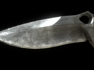 Alligator Knife Low-poly 3D model