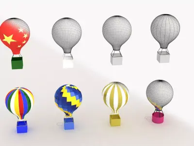Hot Air Balloon 3D model 5