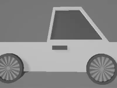 Blocky Truck Free low-poly 3D model