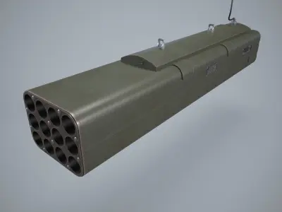 Telson 12 Launcher With Missiles Low-poly 3D model