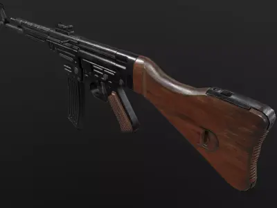 STG44 WW2 German machine gun Low-poly 3D model