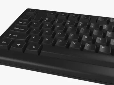 Keyboard with Mouse 3D model