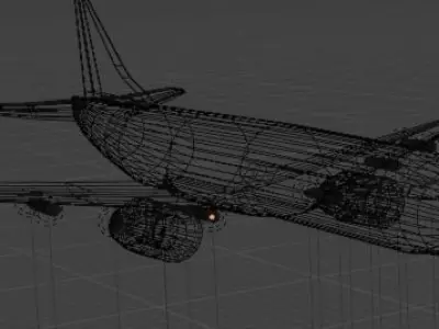 3d modeled airplane 3D model