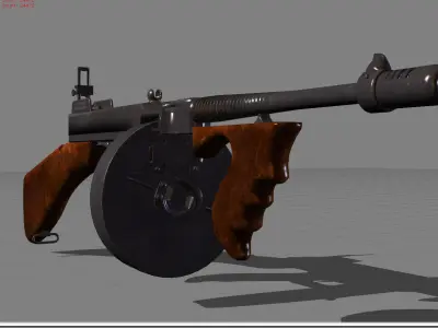 Thompson PUBG Low-poly 3D model