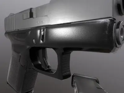 Model of the Glock43 pistol Low-poly 3D model