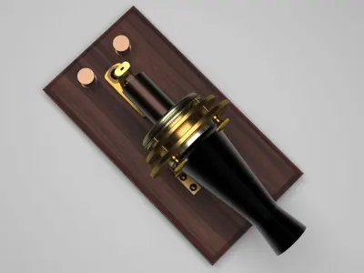 Alexander Graham Bell First Phone 3D model