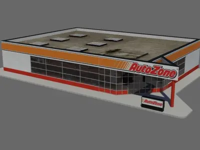 USA Chain Stores PACK 1  Low-poly 3D model