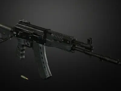 AK-12 Assault rifle Low-poly 3D model buy