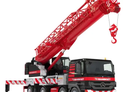 Mobile crane Mercedes Actros HK70 3D model