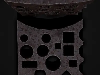 Medieval Blacksmith Swage Block Free low-poly 3D model