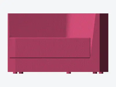 Furniture - Seating - Contemporary - Scoop - Right Low-poly 3D model