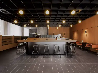 3D model Coffee Restaurant Bar 3D model 3D model