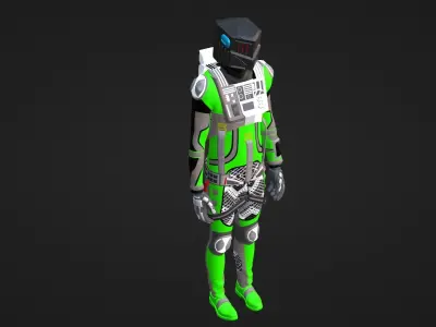 Robot Soldier - Assault Soldier Low-poly 3D model 16