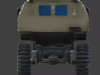 Heavy All-Terrain Half-Track 3D Model Low-poly 3D model