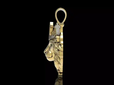 Lion King Face Pendant 3D print model