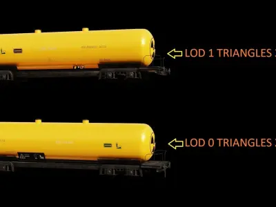 Realistic wagon model 3D optimized UE4 textures 4K Low-poly  Low-poly 3D model