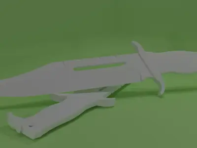 3D Model knife two knives 3D model