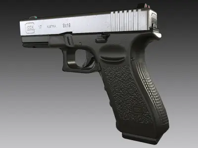 Glock 17 Low-poly 3D model