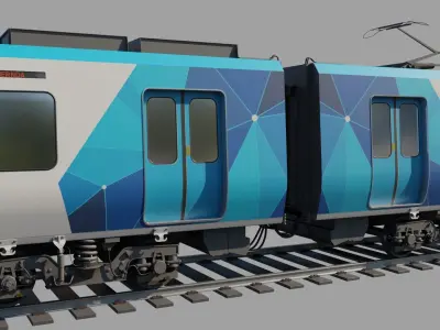 Melbourne Metro Xtrapolis 100 train Low-poly 3D model