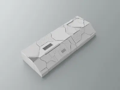 Scifi modular Wall piece 3D model