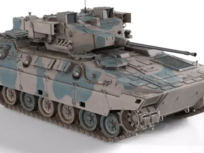 Japanese Type 89 IFV Tank Low-poly 3D model