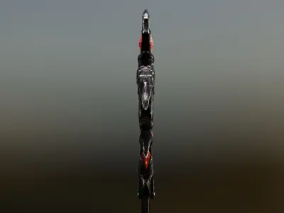 Demon Staff Game Ready LowPoly 26k Low-poly 3D model