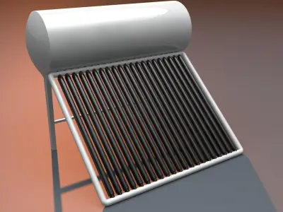 Solar Water Heater 3D model purchase