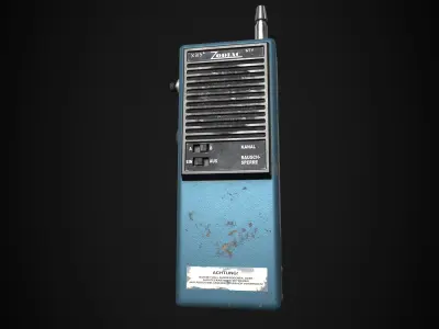 Retro Walkie-Talkie Low-poly 3D model