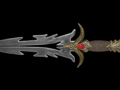 Knife 01 Low-poly 3D model
