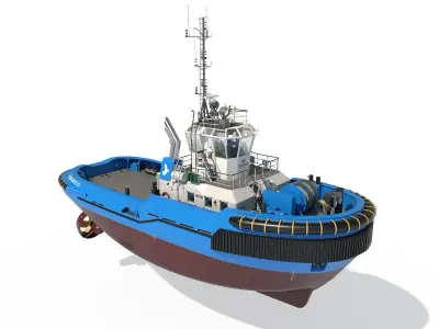 Tugboat  hquality 3D model