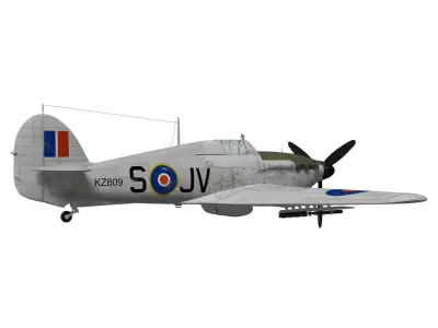 Hawker Hurricane MKIV 3D model