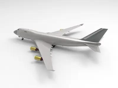 Boeing 747-400F 3D model purchase