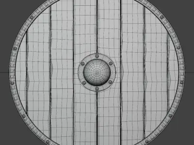 Viking Shield Low-poly 3D model get