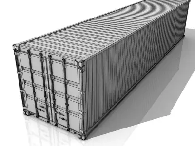 Container shipping Low-poly 3D model 2