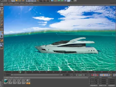 Yatch Boat Free 3D model