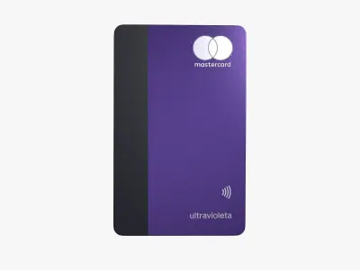 Nubank Ultraviolet Mastercard Black Credit Card 3D model