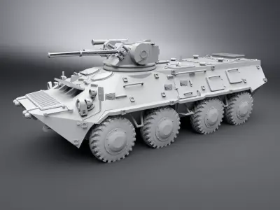 BTR 3eU1 Scale model 3D print model