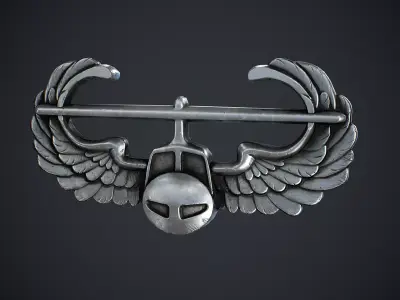 Air Assault Badge Low-poly 3D model