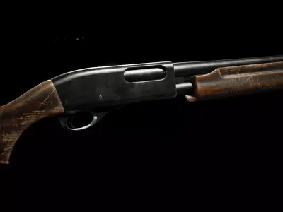 PBR - R870 Sawn Off Shortgun - Game-Ready 3D Asset Low-poly 3D model